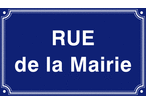Plaque de rue 500 x 300 aluminium listel triple