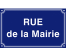 Plaque de rue 500 x 300 aluminium listel triple