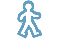 Pochoir à enduit - Piéton