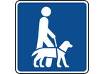 Panneau d'information chiens guides autorisés 