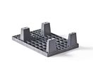 Palette plastique medium 600 x 400 x 155 - plateforme ouverte- 4 pieds emboitables | QP6040MR4F