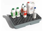 Bacs de rétention 20L pour paillasses, rayonnages et armoires | BACPV20G-C