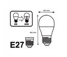 Pack de  10 - Ampoule E27 LED 8W 220V G45 300° - Blanc Froid 6000K - 8000K