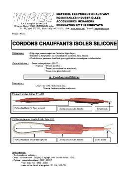 cordons chauffants silicone