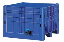 Caisse-palette en plastique : Type 1120 pleine avec robinet de vidage
