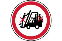 Panneau passager sur chariot interdit