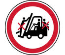 Panneau passager sur chariot interdit