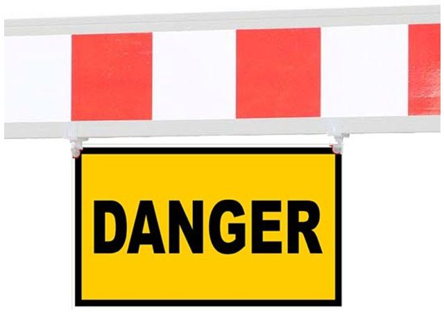 Panneau - Danger - pour barrière téléscopique - 1320376