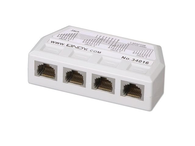 Distributeur (splitter) de lignes téléphoniques analogiques 1:4, RJ45