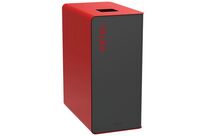 Rossignol Pro - Borne de tri Cubatri 65 L - Métal, Rouge/Gris - Éco-responsable