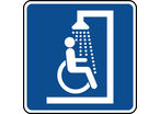 Panneau d'information douche PMR