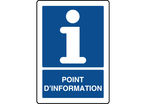 Panneau d'information vertical texte point d'information