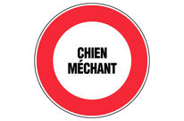 Panneau Chien méchant - Rigide Ø300mm - 4062112