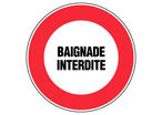 Panneau Baignade interdite - Rigide Ø450mm - 4080789
