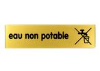Plaquette Eau non potable - Plexiglas or 170x45mm - 4490403