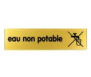 Plaquette Eau non potable - Plexiglas or 170x45mm - 4490403