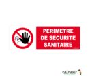 Panneau Périmètre de sécurité sanitaire - 450x150mm - 4064475