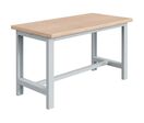 Sofame - Établi fixe plateau multiplis hêtre 40 mm - Charge 1500 kg - 1200x750x840 mm - Gris clair