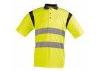 Polo jaune Haute-visibilité. 100% polyester bird-eye. 150 gm2. PAULA