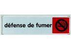 Plaquette de porte Défense de fumer (texte) - Plexiglas couleur 170x45mm - 4032818