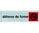 Plaquette de porte Défense de fumer (texte) - Plexiglas couleur 170x45mm - 4032818