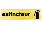 Plaquette Extincteur - Plexiglas or 170x45mm - 4490601