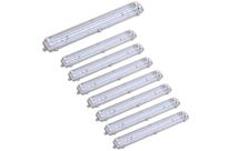 Pack de 8 - Réglette étanche double pour Tube LED T8 IP65 (Boitier vide) - 120 cm