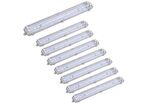 Pack de 8 - Réglette étanche double pour Tube LED T8 IP65 (Boitier vide) - 120 cm