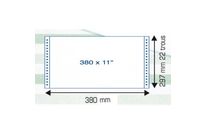 Papier listing  1 plis fixe Vert 60g Carton de 2500 feuilles