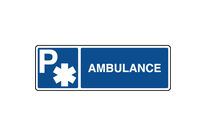 Panneau d&amp;#039;indication horizontal parking réservé ambulance