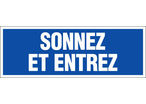 Panneau Sonnez et entrez - Rigide 330x120mm - 4140353