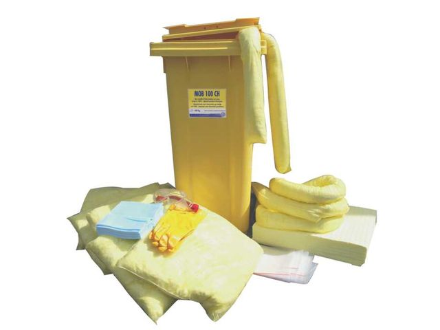 Bac mobile d'intervention sur roue  jusqu'à 100 L spécial produits chimiques - MOB 100 CH 