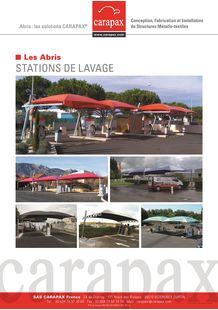 CARAPAX ABRIS STATION DE LAVAGE, PISTES ASPIRATEURS, PORTIQUE DE LAVAGE ET PISTES HAUTE PRESSION