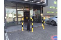 Arceau de sécurité Ø76mm Galvanisé Jaune/Noir