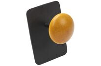 Manutan Expert - Patère Magnétique Métal/Bois - L8 x H11 cm Noir - Design Élégant et Pratique