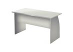 Bureau droit gris perle, 134  cm.