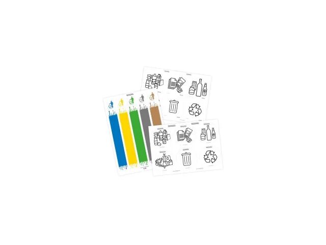 Lot de 3 planches de stickers tri sélectif