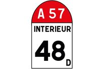 Borne kilométrique pour route et autoroute E52a