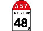 Borne kilométrique pour route et autoroute E52a