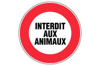 Panneau Interdit aux animaux - Rigide Ø300mm - 4060019