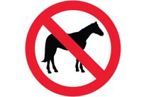 Panneau Interdit aux chevaux - Rigide Ø300mm - 4063560