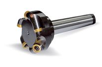 Fraise à copier et à surfacer diamètre 52 mm avec mandrin porte-fraise intégré CM2/M10 incluant 5 plaquettes de coupe RDET1003 Optimum KVF02