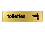 Plaquette Toilettes - Plexiglas or 170x45mm - 4491738