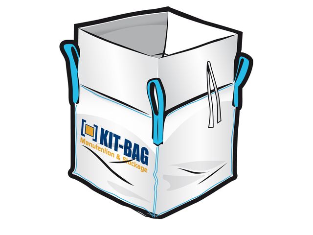 Big-bag KGB jupe de remplissage, fond plat et sache interne 91 x 91 x 120 cm | KGB91X120+SI