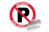 Panneau parking interdit aux poids lourd - Alu Ø450mm - 4011486