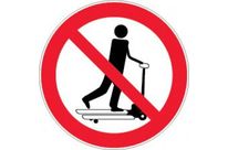 Panneau Interdit de monter sur les transpalettes - Rigide Ø180mm - 4041353