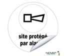 Panneau Site protéger par alarme - Vinyle adhésif Ø300mm - 4038322