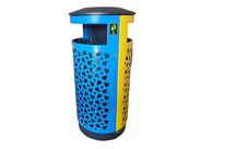 Corbeille urbaine avec finition décorative - Vigipirate Design | WELLINGTON TRI 2 FLUX 