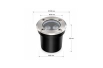 Spot LED Extérieur Encastrable IP67 24V Sol 3W 45° - Blanc Chaud 2300K - 3500K