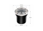 Spot LED Extérieur Encastrable IP67 24V Sol 3W 45° - Blanc Chaud 2300K - 3500K